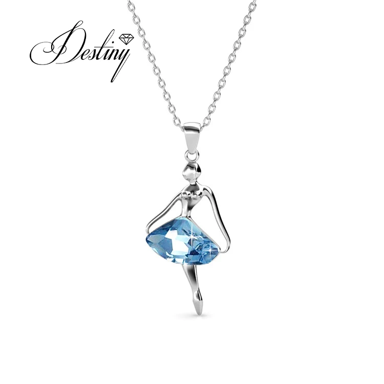 Destiny Jewellery fashion ballet girl 925 sterling silver necklace pendant women valentine made with High Quality crystal, White and rose
Destiny Jewellery fashion ballet girl 925 sterling silver necklace pendant women valentine made with High Quality crystal, White and rose