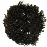 

Letsfly unprocessed virgin brazilian afro kinky curly hair 20pcs 1kg wholesale natural color raw hair extension