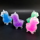 Squeeze alpaca animal shape Squeeze Soft Rubber Mesh Jelly Ball Beads Venting Water Ball Stress Relief Toy
