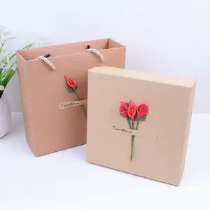 brown kraft paper box gift bag