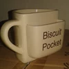 UCHOME Customized Porcelain Ceramic Biscuit Pocket Mug For Coffee Drinking