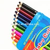 High Quality 12pcs Jumbo Woody 3 in 1 Color Pencil, Non Toxic Watercolor Crayon for Baby