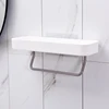 Multi-function bathroom accessories home plastic suction towel stand rack soap bottle holder