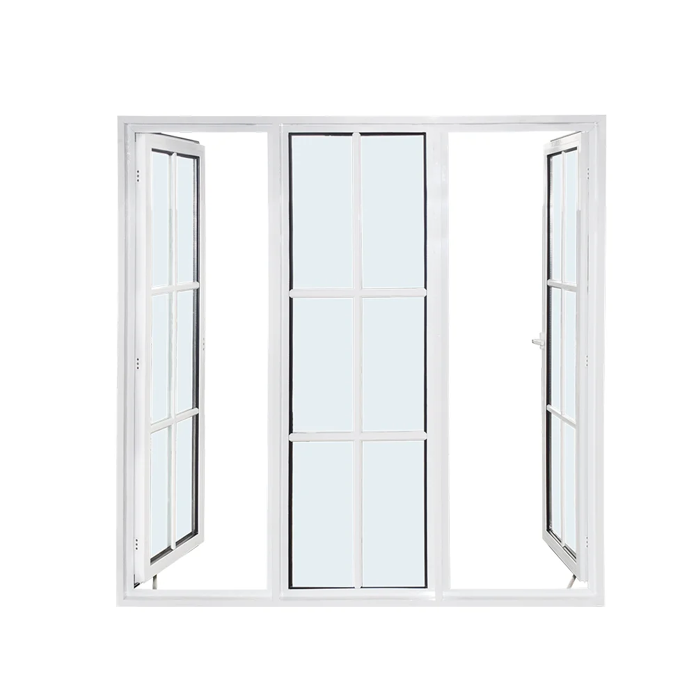 2019 Baru Modern Rumah Aluminium Jendela Jenis Grill Bahasa Perancis Desain Jendela Casement Window