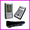 Desktop digital thermometer clock and electronic calculator