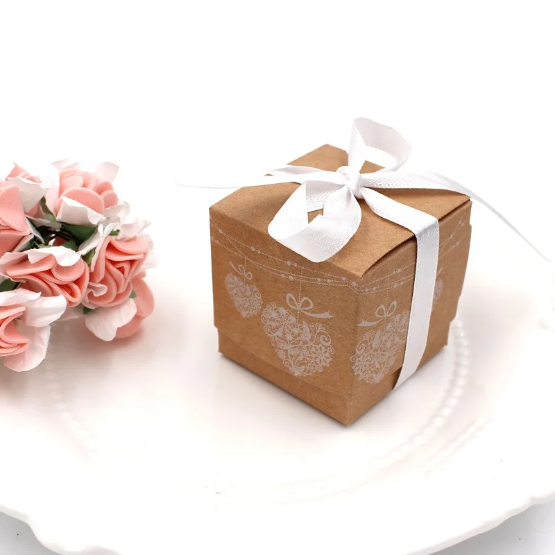 Newest Kraft Paper Box For Wedding Favors Birthday Party Baby Shower Candy Cookies Christmas Party Gift Box Paper Jewelry Boxes (5)