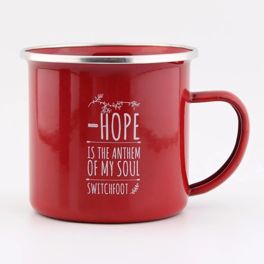 high quality hot sale custom enamel metal mug