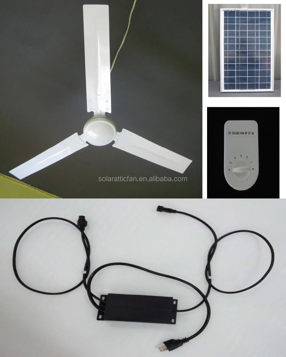 24 Hours Operation Solar Ceiling Fan With Ac Dc Converter Buy 40w