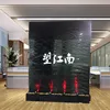 large waterfall with logo display,hotel gate decoration,image wall
