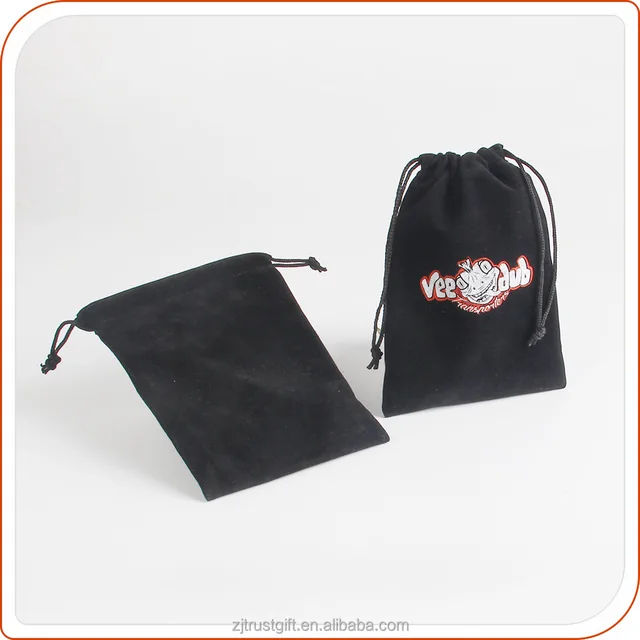 small cotton black cookie packaging string bag for wedding gift