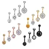 LL11 HuiLin Jewelry promotional gift Four-piece set zircon button belly button piercing ring