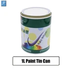 Round 1 Liter Press Metal Barrel Paint Tin Cans With Lid