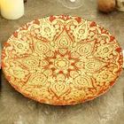 Wholesale Home and Wedding Decoration Glass Orange Charger Plate