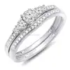 PES Fashion Jewelry! 5 Pieces Stone Micron Pave Diamond Bridal Stackable Ring Set (PES6-1668)