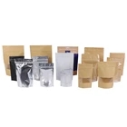 Food Grade kraft food packaging Custom Logo Printed Bags Zip lock Top for coffee tea and snacks