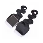 wholesale 8a grade virgin brazilian body wave lace closure human hair