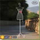 Window Decoration White Metal Upper-Body Mannequin With Metal Stands