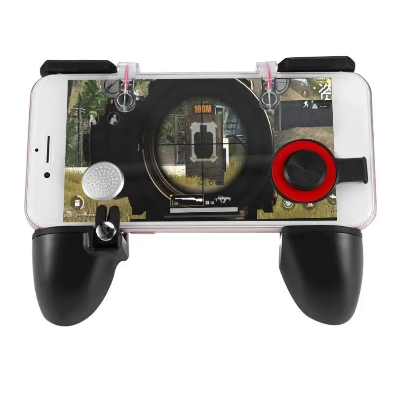 

2pcs 3 in 1 Smartphone Game Joystick Handle Fire Trigger Button Aim Key R1L1 Shooter Controller Gamepad For PUBG Mobile Gaming