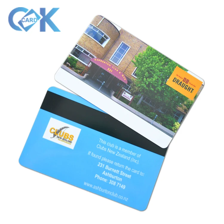 price pvc membership card point card with black magnetic stripe
