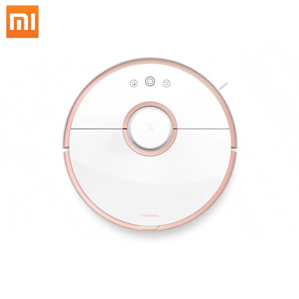 

2018 Roborock S50 S51 Xiaomi MI Robot Vacuum Cleaner 2 for Home Automatic Sweeping Dust Sterilize Smart Planned Washing Mopping, Whine/black