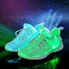Wholesale women casual light up shoes for girls boys men women USB recharge glowing sneakers high quality led fiber optic shoes
