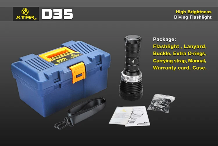 D35 xm-l2 u2ハイパワーアルミ合金水中スキューバダイビングledsトーチダイビング懐中電灯機器仕入れ・メーカー・工場