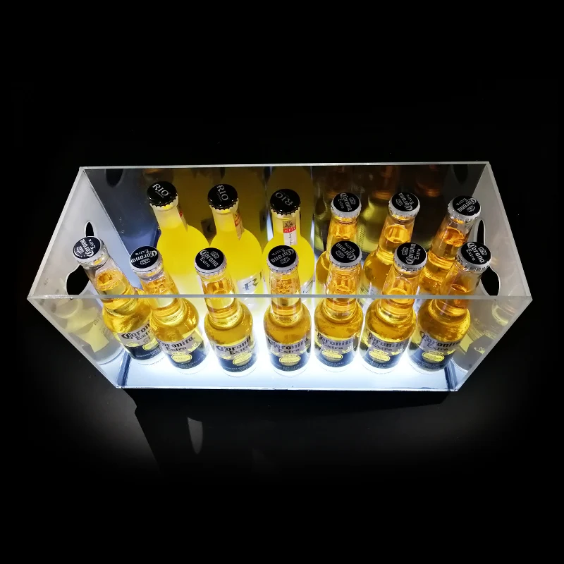 Large capacity rectangular luminous acrylic led ice bucket with Best quality, Transparent
Large capacity rectangular luminous acrylic led ice bucket with Best quality, Transparent