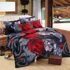 Queen size Bed sheets Luxury Duvet Cover bed sheets, Microfiber Comforter 3D printed wedding bedding sets.