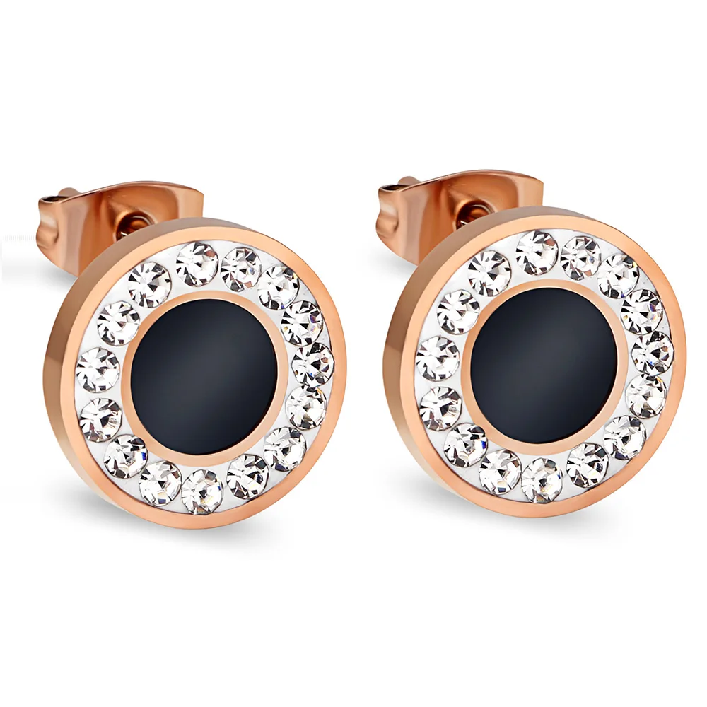 Hot Fashion Stainless steel Forever Circular Stud Earrings For Women Authentic Original Jewelry Lucky Gift, Rose gold color
Hot Fashion Stainless steel Forever Circular Stud Earrings For Women Authentic Original Jewelry Lucky Gift, Rose gold color