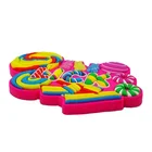 Factory directly sell pink size 65x66 mm 3d soft pvc fridge magnet