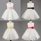 Wholesale 2015 New birthday party dress evening party dress for 2-12 years old girls, kids long chiffon party dress