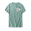 athletic fit high quality men green t-shirt with embroidery