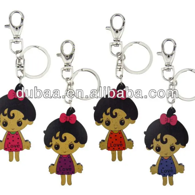 cute girl key rings