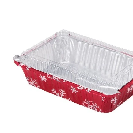 Colorful Aluminum foil container with lid