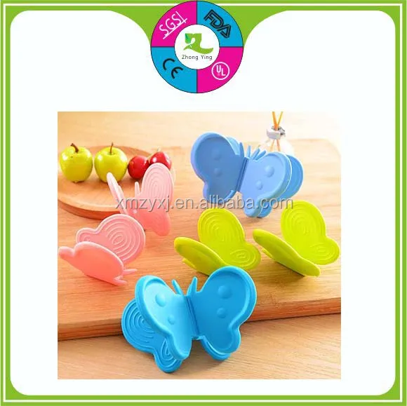 hot sell new christmas gift silicone magnet butterfly pot holder