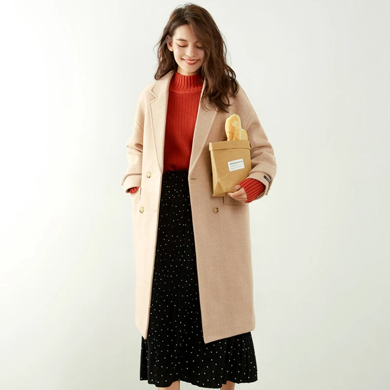 2019 autumn and winter new version of the loose temperament woolen women windbreaker coat
2019 autumn and winter new version of the loose temperament woolen women windbreaker coat