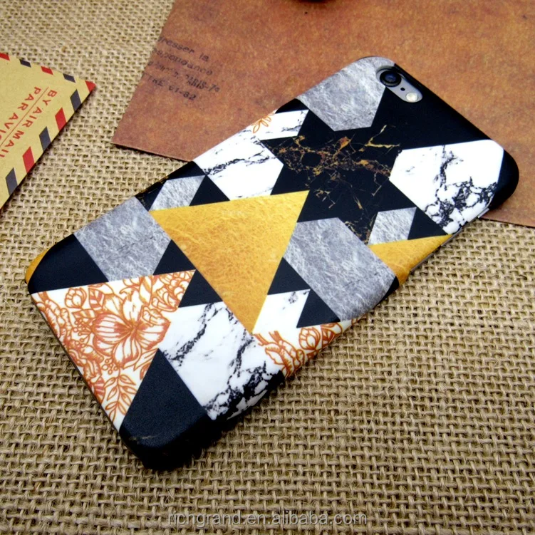 New Style Marble Geometric patterns Hard Back Cover Case for iPhone 5/SE/6/6plus/ 7/ 7plus