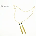 New fashion design necklace alloy chain necklace with glod tassel