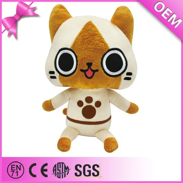 custom cute cartoon japanese cat toy stuffed monster cat plush