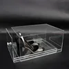 Manufacture High Transparent Dron Front Shoe Box Plastic Clear Glass Shoe Display Case Acrylic Shoe Box With Drawer