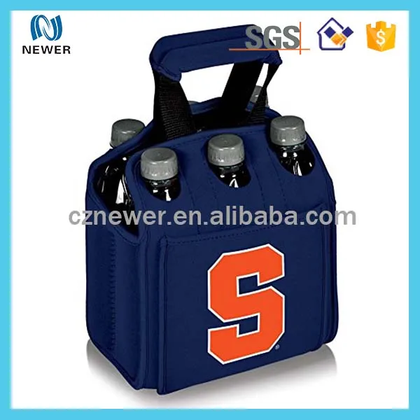 easy carry eco-friendly custom neoprene 6 pack beer bottle