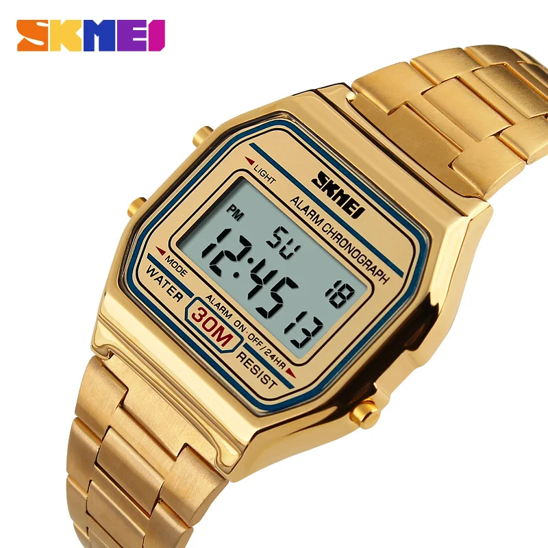 led watch gold