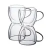 Favorable Price Higher Clear Double Wall Borosilicate Tea Coffee Glass Cup