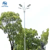 Galvanized pole of street light steel lamp post support column