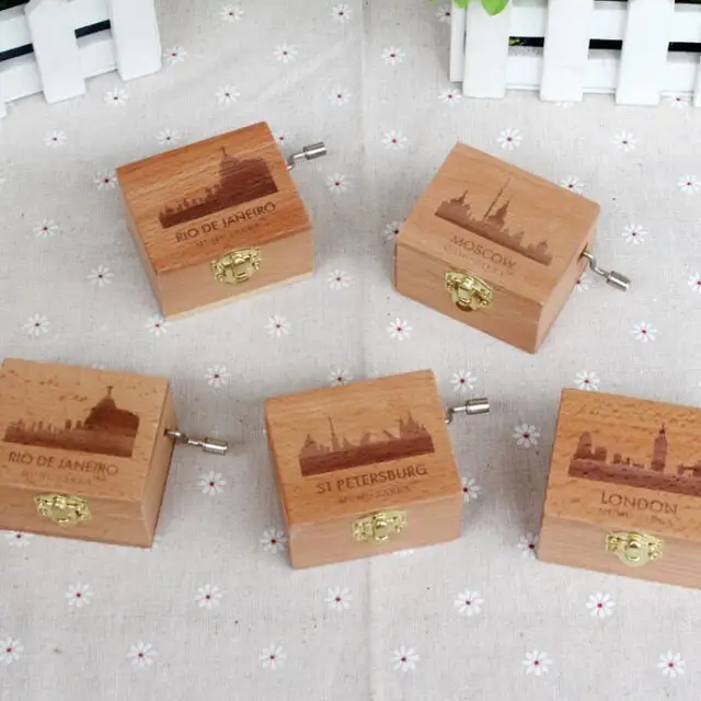 creative promotion gift customized melody cheap wooden music box