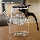 Heat-resistant Glass Tea/Coffee Pots with Infusion/Filter/Strainer Guangzhou Supplies