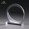 Round Custom Engraved Logo Crystal Plate Trophy