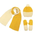 New arrival wholesale knitted scarf beanie and glove sets