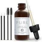 Private Label Pure Organic Castor Oil For Hair Eyebrow Eyelash Beard Growth
