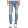 Casual damaged wash ripped jeans all brand name men latest design jeans pants
